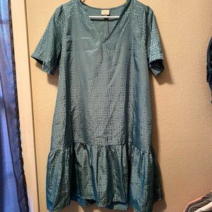 A New Day Teal Ruffle Dress